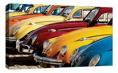 Cuadro Decorativo Canvas Carteles Auto Vintage Color Carteles Auto Vintage 29 Armazón Natural