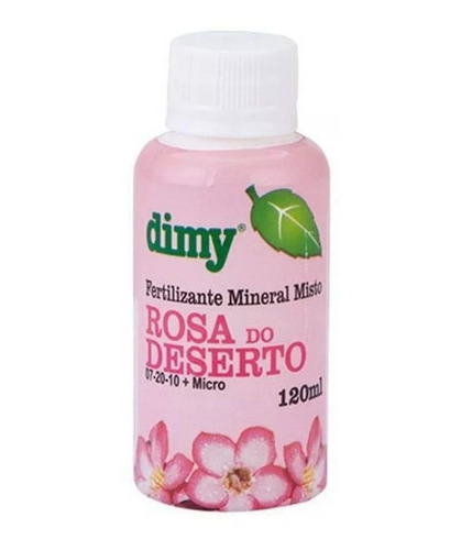 Fertilizante Rosa Do Deserto 07-20-10 Concentrado 120ml Dimy