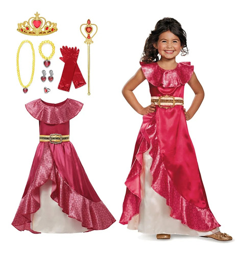 Disfraz Infantil Vestido Princesa Elena De Avalor Traje