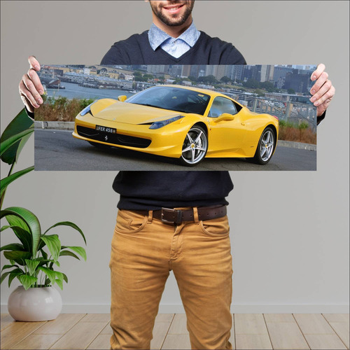 Cuadro 30x80cm Auto 2009 Ferrari 458 Italia Au 7 413