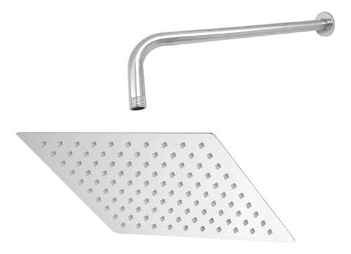 Kit Acero Inox 304 Ducha Cuadrada 20cm + Brazo35cm