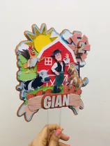 Comprar Cake Topper 3d Personalizado La Granja De Zenon Adorno Torta