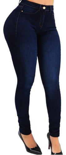 Jeans Ajustados Elásticos De Talla Grande Para Mujer
