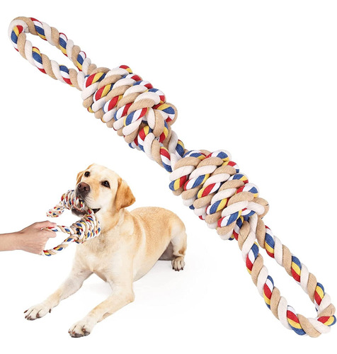 Pawfectpals Indestructible Tough Twisted Dog Chew Rope Toy D