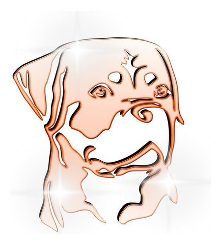 Acrílico Decorativo Espelhado Cachorro Boxer Bronze