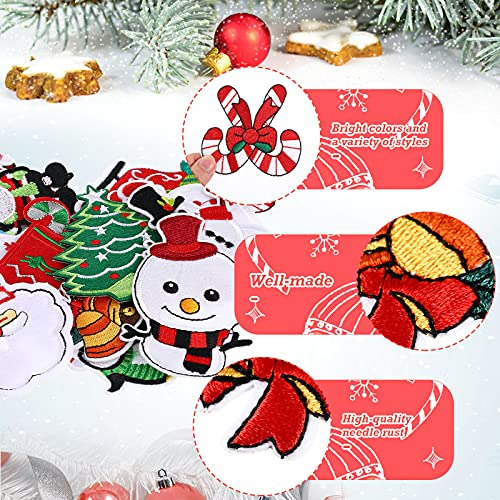 42 Piezas De Parches De Apliques De Hierro De Navidad, ...