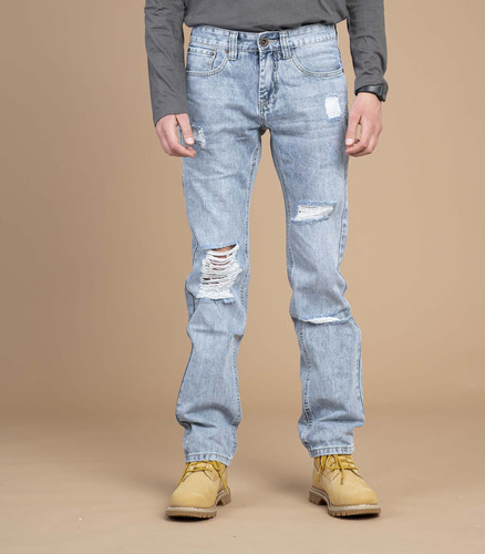 Jeans Caterpillar Hundred Slim Soda Wash Para Hombre