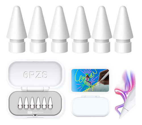 . 6pz Puntas Repuesto For Apple Pencil 1st 2nd Usb-c Con