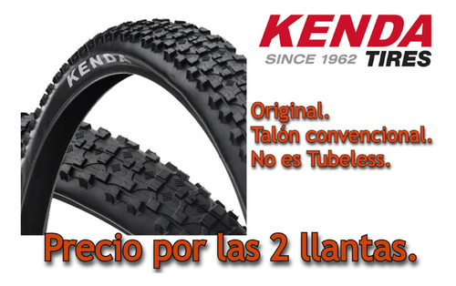 2 Llantas Kenda Kadre 27.5*2.10 K1027 Mtb Talón Convencional