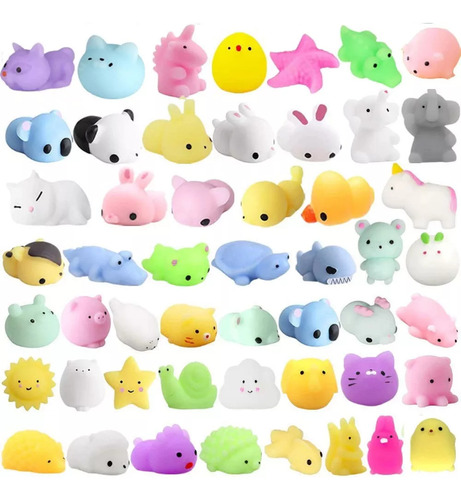 10 Squishy Mochi Animals Antiestres Souvenir Piñata Juguete