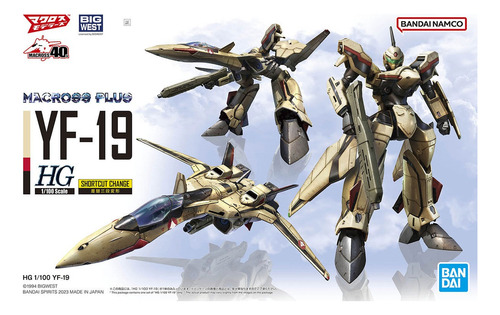 Bandai Macross Robotech Gundam Yf-19 1/100 Premium
