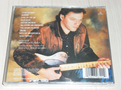 CD David Gilmour- Acerca de Face 1984 (remasterización europea) Lacrado