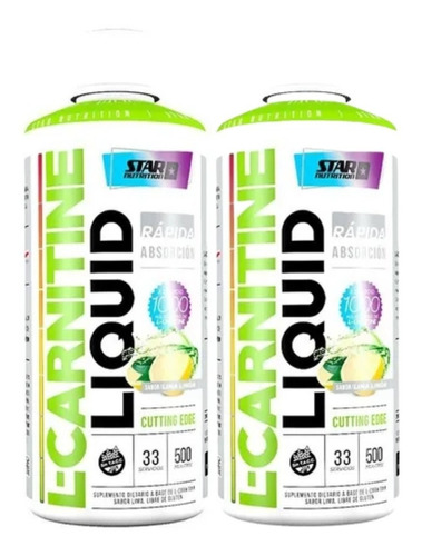 L-carnitina Liquid 500cc X2 Quemador Grasa Star Nutrition