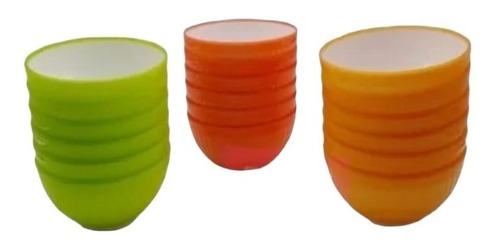 Set X6 Compoteras Bowl Plásticos Cereales Snack Postre Color