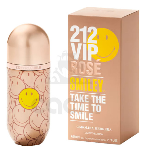 Perfume Carolina Herrera 212 Vip Rose Smiley Edp 80 Ml