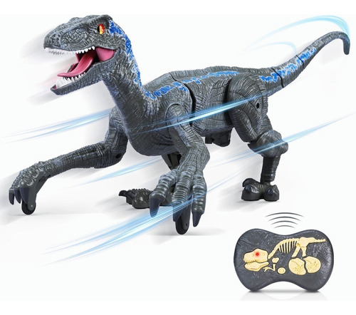 Juguete De Dinosaurio Velociraptor Sm180 A Control Remoto