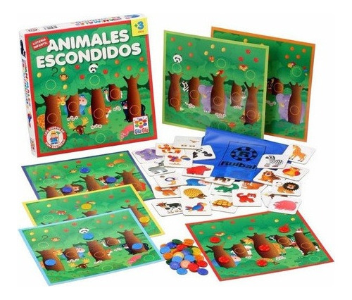  Animales Escondidos  Don Rastrillo Loteria Niños Juego 