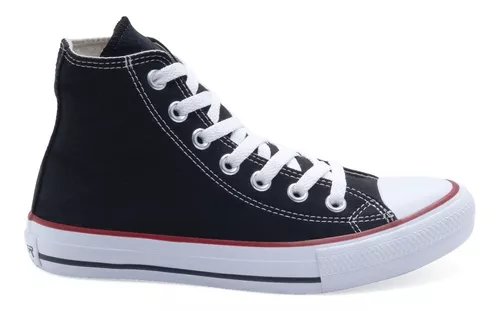 All Star Preto Couro Infantil - Moda Brás