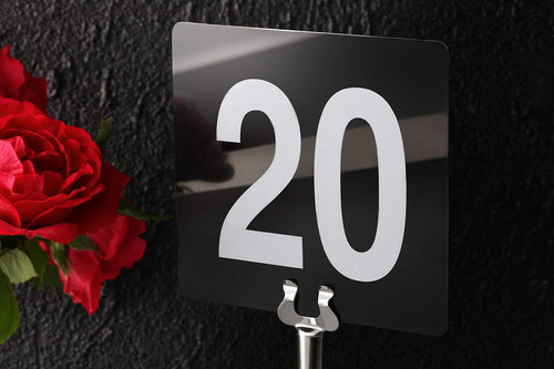 23145 Double Side Plastic Table Numbers, 1 To 25, 4 By ...