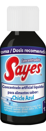 Imagen 1 de 2 de Concentrado Saborizante Sayes Sabor Chicle Azul 120ml