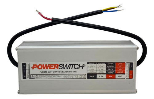 Fuente Switching Exterior 100w 12v 8.5a Ip67