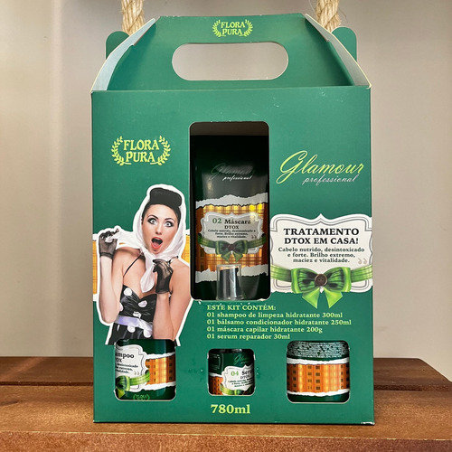 Kit Glamour Flora D-tox 780ml