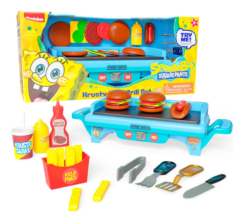 Set De Cocina Infantil Bob Esponja, Juego Y Juguetes. Color