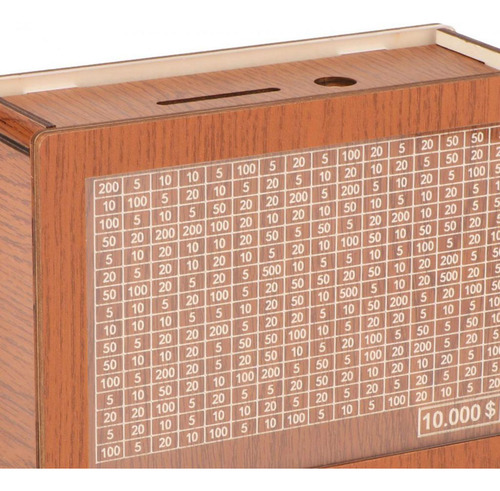 Hucha De Madera Con , Estuche De Almacenamiento