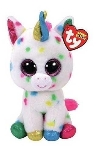 Ty Beanie Boo Harmonie - Unicornio Moteado, Tamaño Regular D