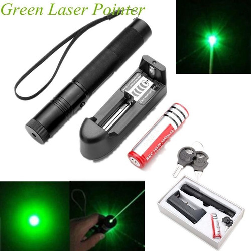 Potente Puntero Laser Verde 8000mw Recargable Con Llaves