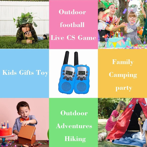 R Set 2 Radio Walkie Talkie Para Niños Con Alcance De 5km