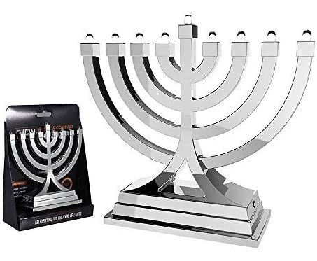 Imagen 2 de 6 de Mini Electric Menorah Led Battery Or Usb Powered - Push Butt