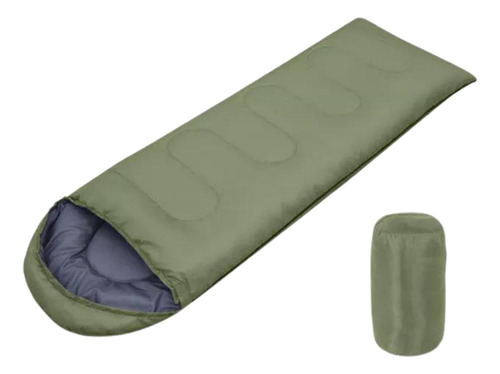 Sobre Bolsa De Dormir Con Capucha 0.8kg Camping Color Verde