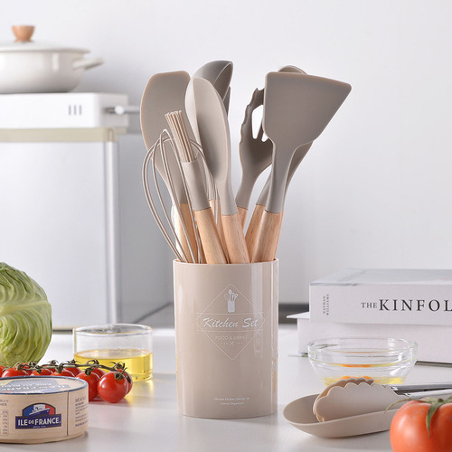 Juego De 12 Cucharas Antiadherentes Para Cocinar Y Ollas S