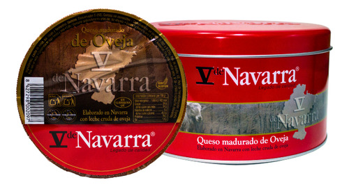 Queso Manchego Curado V De Navarra 800 Gramos