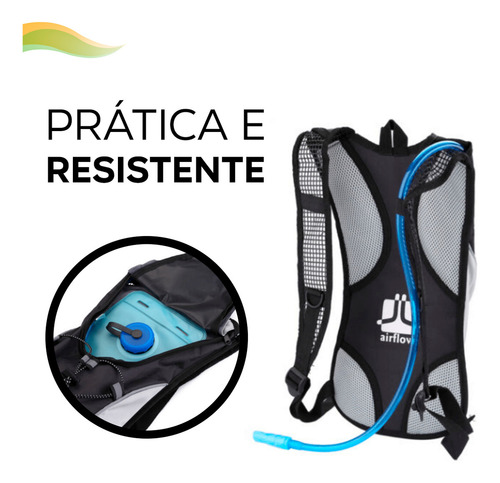 Mochila De Hidratação Bolsa De Agua Térmica 2 Litros Com Refil Incluso Bike Ciclismo Corrida Trilha Com Válvula De Segurança Tumblr