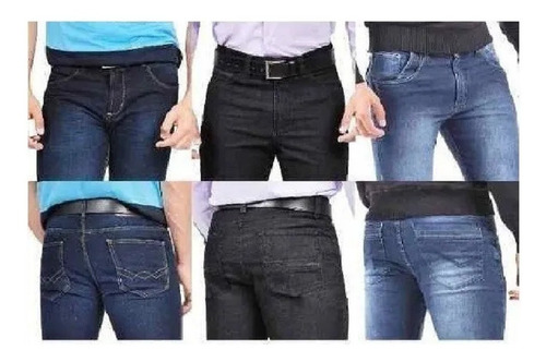 Imagem 1 de 5 de Calça Jeans C Lycra Masculina Kit 3 Peças Plus Size