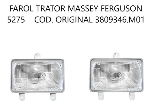 Par Farol Dianteiro Trator Massey Ferguson 5275 5285 5290 