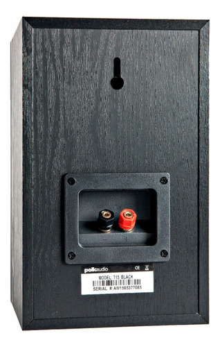 Estantería Polk Audio T15, 100 W, 2 vías, acústica (par), color negro