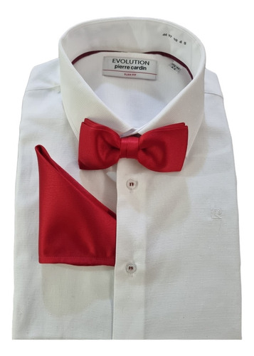 Fajilla Con Pañuelo Y Moño Adulto Ajustable Smoking 3 Piezas Rojo