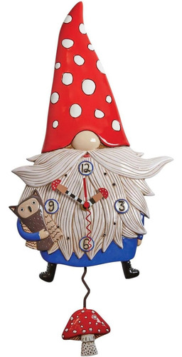 Allen Designs Wren The Gnome - Reloj De Pared (9 X 15 Pulgad