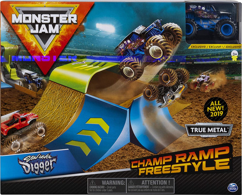 Set De Juego Oficial De Monster Jam Champ Ramp Freestyle Con