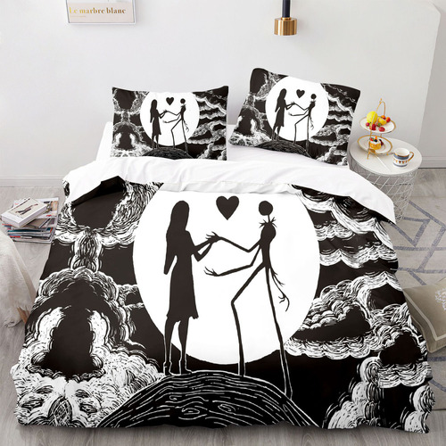 Juego De Funda De Edredón Jack And Sally Bedding, Matrimonia