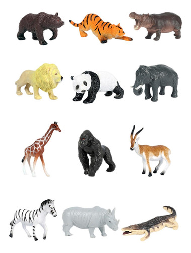 Paquete De 12 Modelos De Animales Realistas, Juguetes Animal