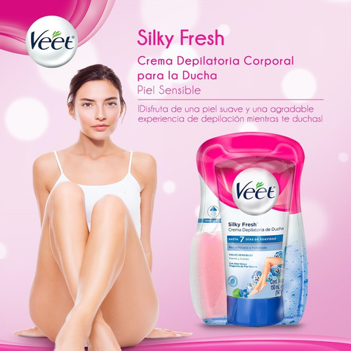 Crema Depilatoria Veet Silky Fresh Piel Sensible - 150 Ml Sensible