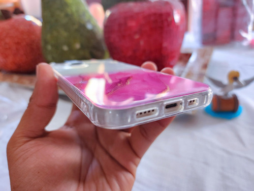 Funda Arte Pintura Degradado Bicolor Para iPhone 14 + Mica