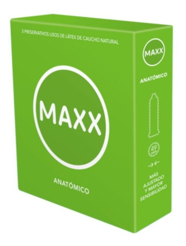 Preservativo Maxx Anatomico X 3 Unidades