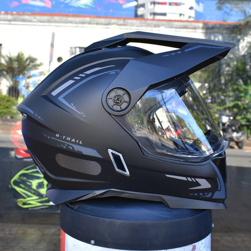 Capacete Masculino Bieffe B-trail Authentic Preto Fosco Moto