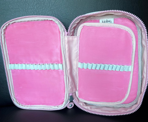 Mochila Kipling Class Room Original Rosa Con Burbujas De Colores Estampado (Usado)