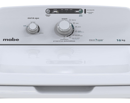 Imagen 3 de 4 de Lavadora automática Mabe LMA76112C blanca 16kg 120 V - 127 V